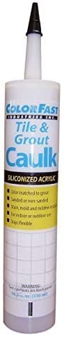 Custom Building Products Color Fast Caulk - Chateau Sanded - Perfect for Tile, Grout & Bathroom Sealing - Waterproof & Mold Resistant Sealant for Showers, Kitchens & Home Repairs