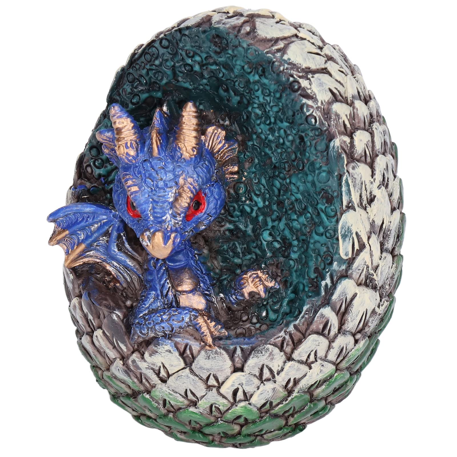 Mumusuki Dragon Ornaments - 7.2oz Decorative Dragon Egg in Baby Blue & (Second Color) for Office Desk, Bedroom Decor, Fantasy Gift & D&D Game Accessories
