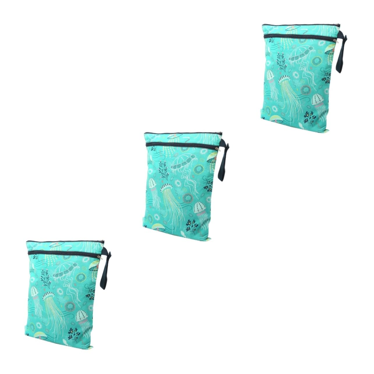 Totority 3-Pack Reusable Waterproof Diaper Wet Dry Bags for Travel, Baby Essentials Storage, Swimsuits & Gym Clothes - Perfect for Daycare, Beach & Sports Activities