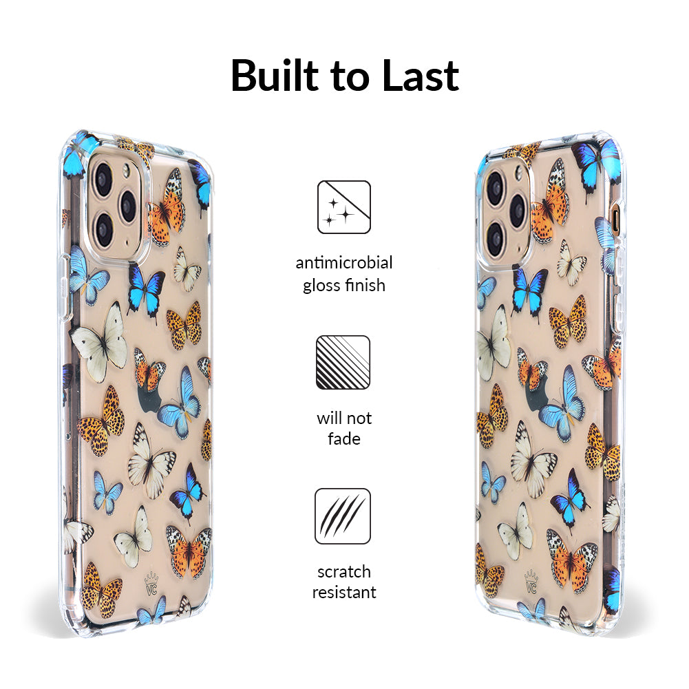 Butterfly Dreams iPhone Case - Elegant Floral Design Protective Cover for iPhone 13/14/15 - Perfect for Everyday Use, Travel & Gifting