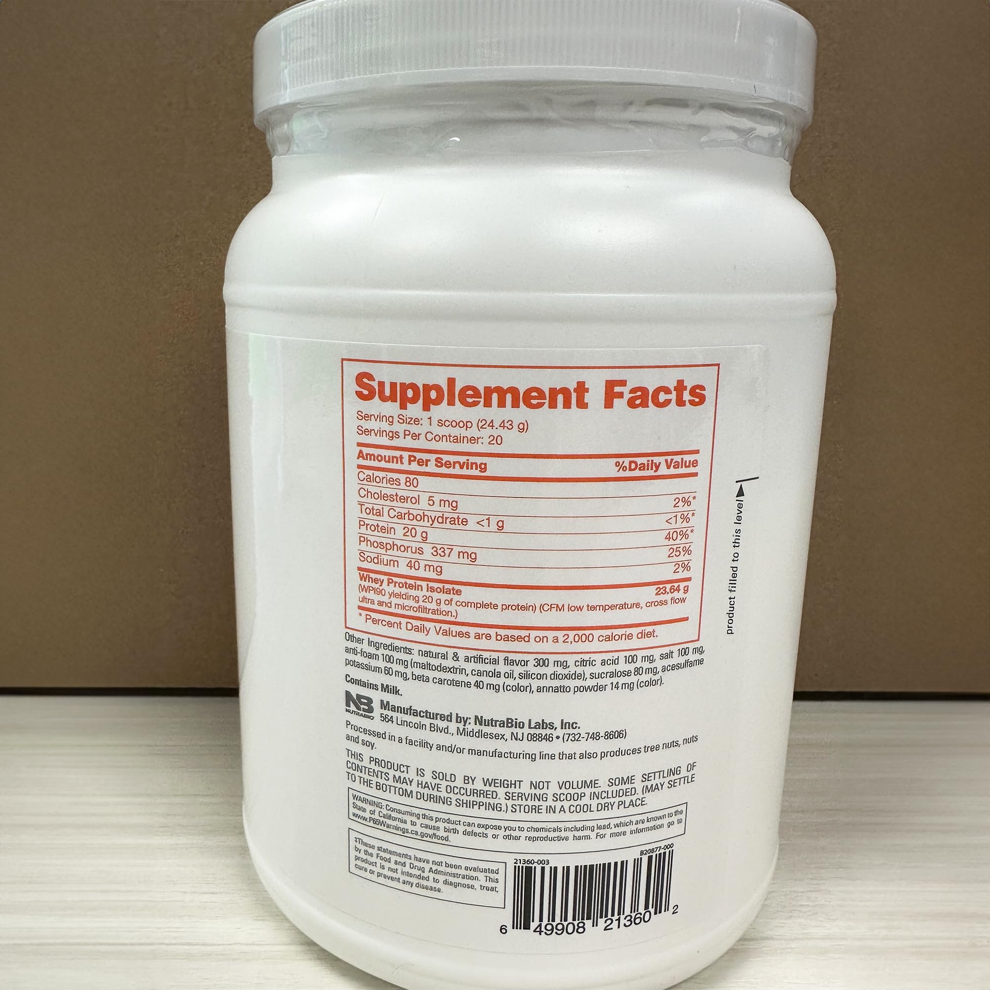 NutraBio Clear Whey Isolate Protein Powder - Refreshing Mango Mist Flavor, Zero Sugar, No Foam, No Milky Taste - 20 Servings for Post-Workout Recovery & Healthy Lifestyle