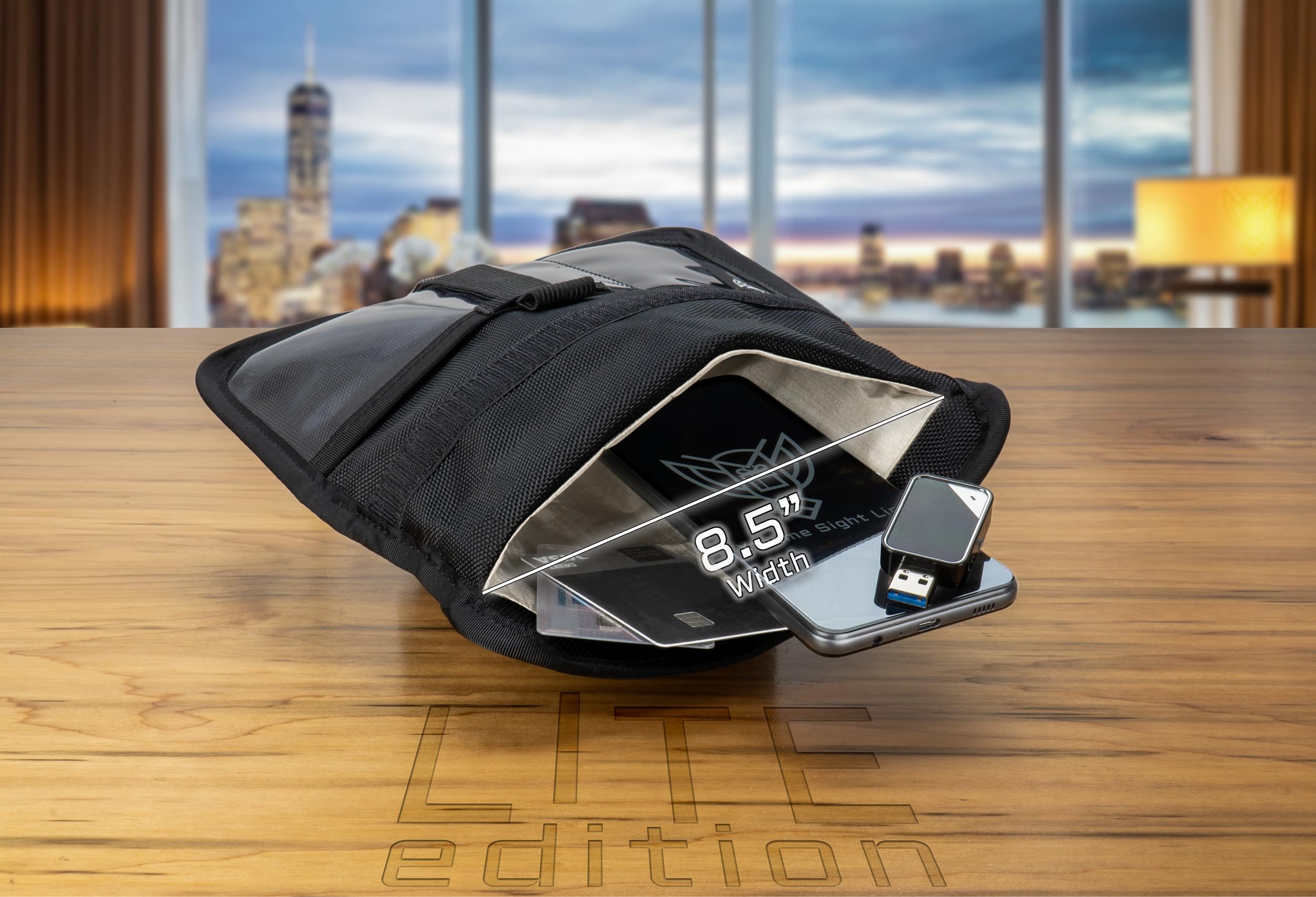 G CUBƎ 50 Faraday Bag + LITE Faraday Bag Combo - EMP/CME/EMF/RF Protection for Generators & Electronics | Diamond-Form Faraday Lined Interior | Black Set | Ideal for Home, Office & Emergency Preparedness