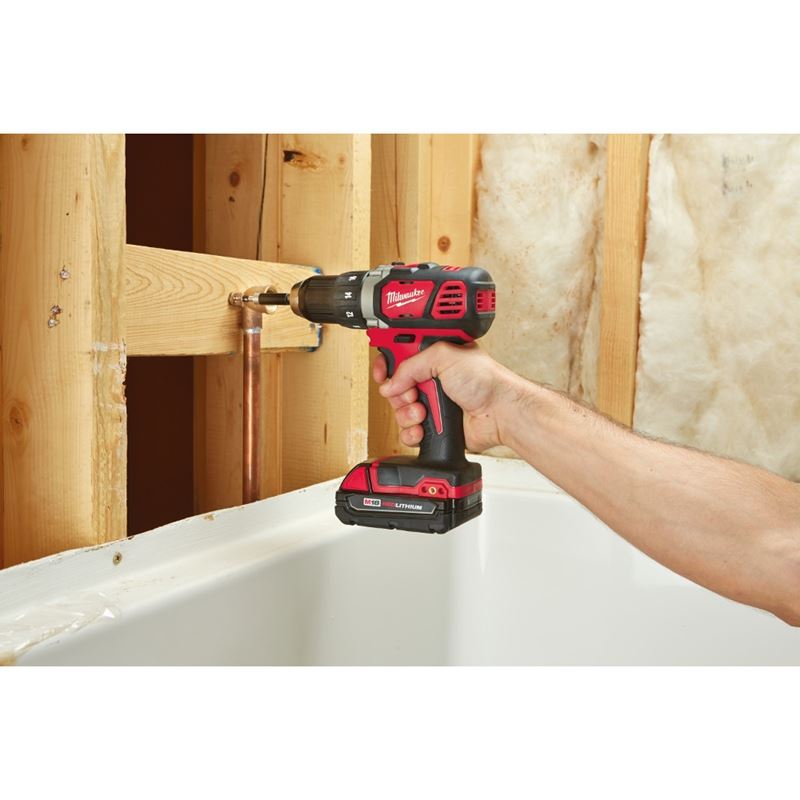 18V Cordless Drill Driver Kit - M18 2606 22CT, 1/2 Inch Compact Lithium-Ion Power Tool for Home DIY & Professional Construction Projects