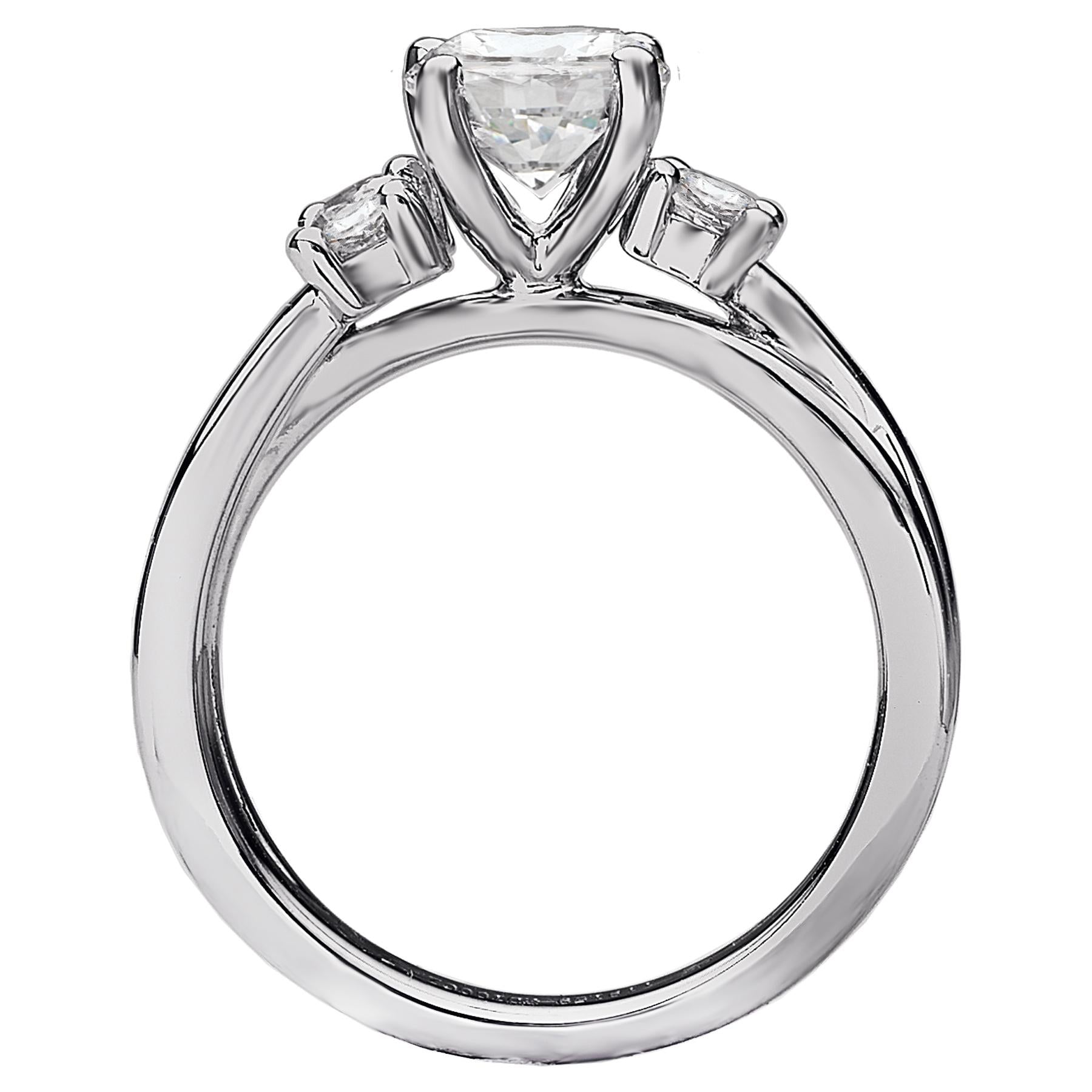 14KT Gold 1 1/5 CTW Diamond Twisted 3 Stone Ring for Women - Elegant Wedding, Anniversary & Engagement Jewelry Gift - Perfect for Special Occasions & Romantic Moments