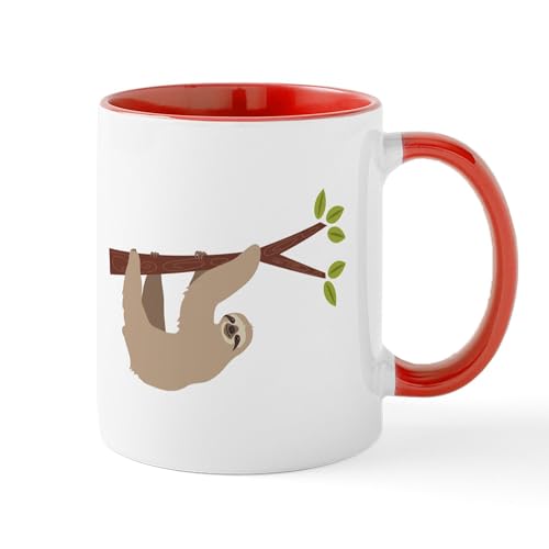 White/Red Inside - Sloth Mugs
