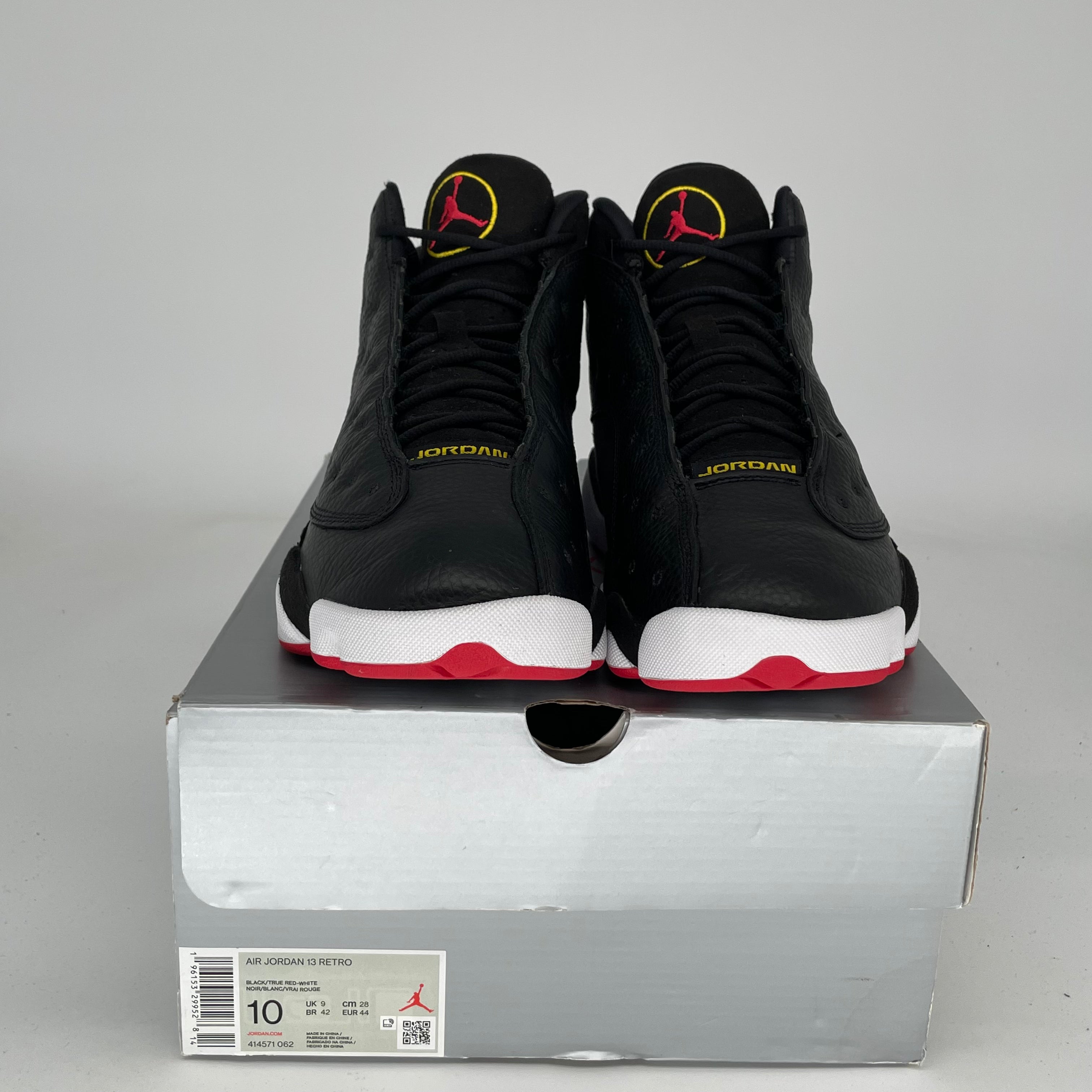 AIR JORDAN 13 PLAYOFFS Basketball Shoes Men's Size 10 - Black/True Red (414571-062) for Court Performance & Streetwear Style