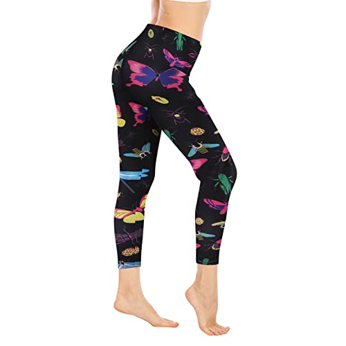 FMCHICO Women's Black High Waisted Capri Leggings - Soft Stretchy Workout Yoga Pants for Running, Gym & Lounge Wear - Comfortable & Breathable Activewear