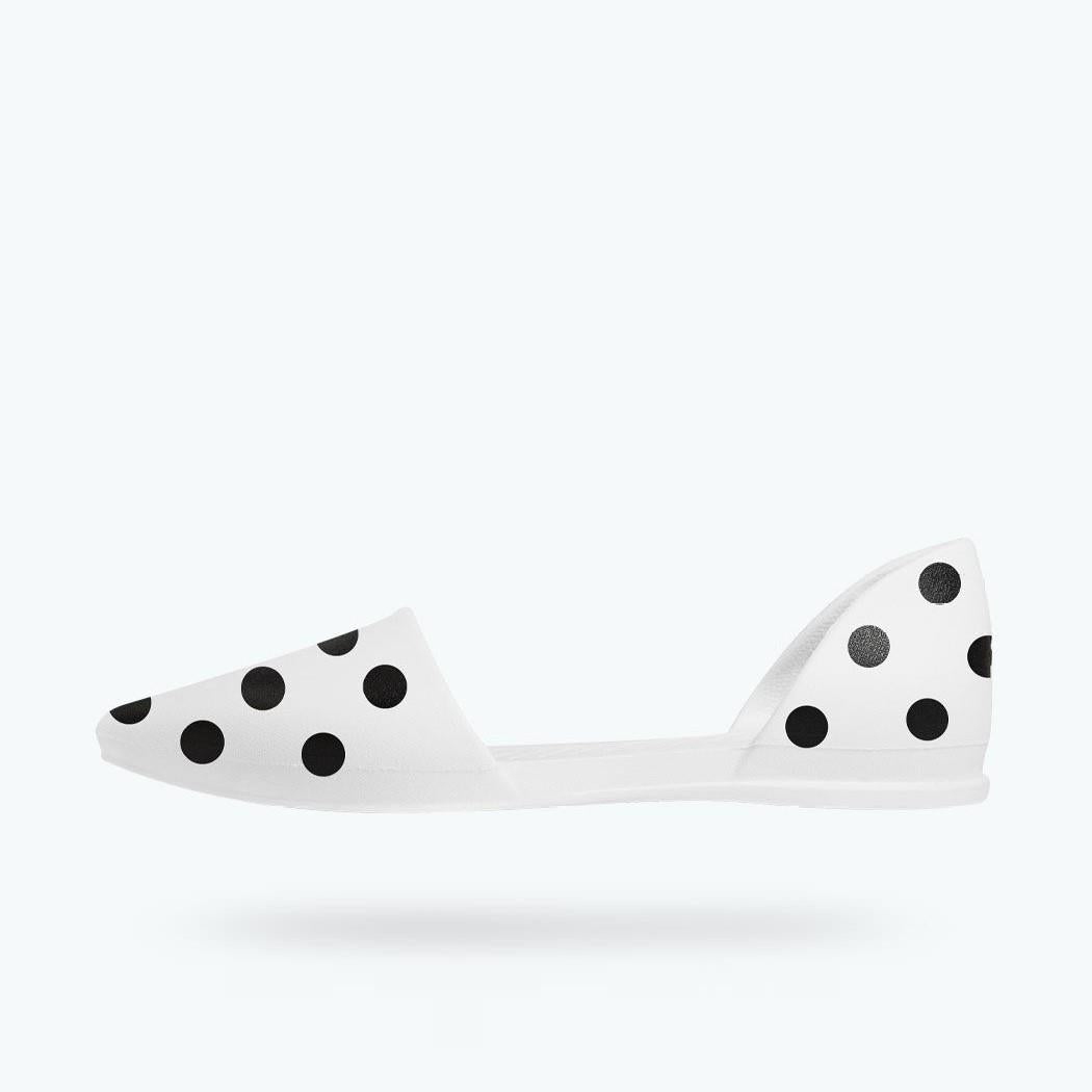 Audrey Flats Women's Shoes - Shell White & Jiffy Polka Dots | Comfortable Ballet Flats for Work, Office & Casual Wear | Slip-On Loafers for Women