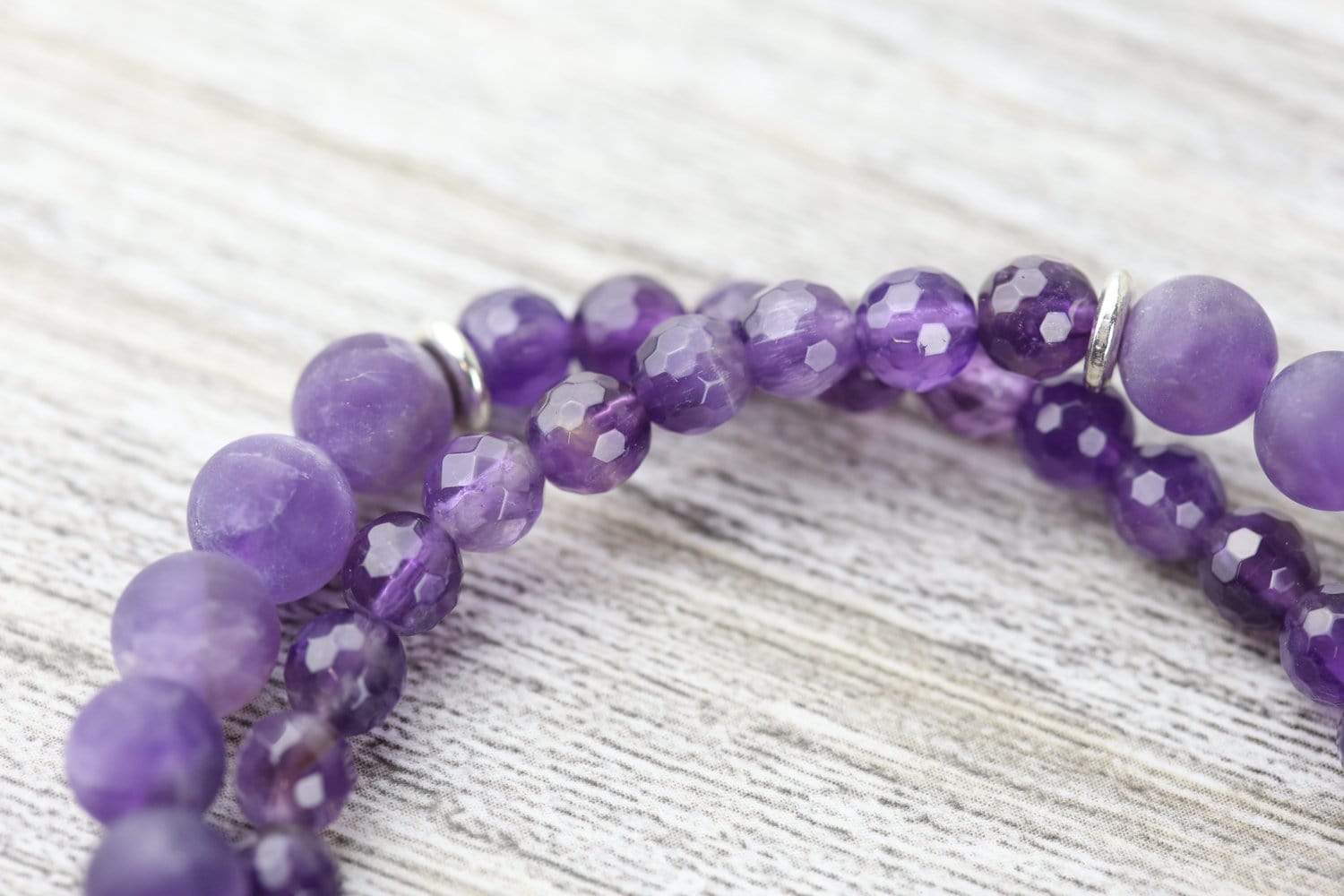 Amethyst Chakra Healing Bracelet for Women - Double Wrap Crystal Energy Jewelry for Meditation, Yoga & Spiritual Balance