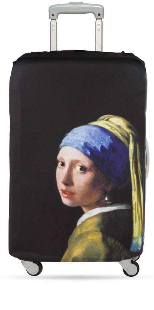 LOQI Luggage Cover MUSEUM Collection - Mauritshuis The Hague | Waterproof Travel Suitcase Protector for Airplane & Train Trips