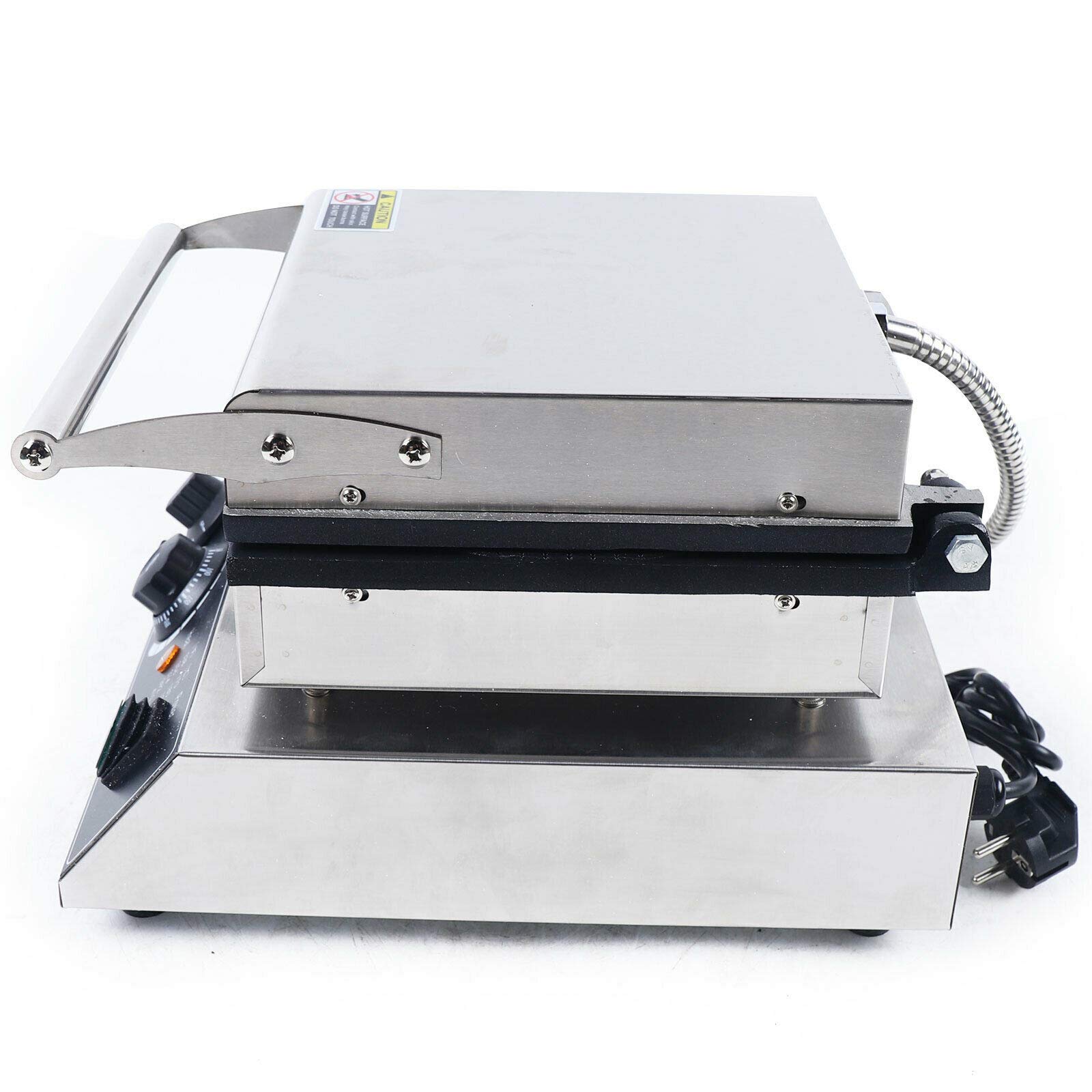 Commercial Electric Waffle Cone Maker Machine 1500W - Stainless Steel Nonstick Ice Cream Cone Baker for Restaurants, Snack Bars & Home Use - Perfect for Making Crispy Waffle Cones, Dessert Cups & Edible Bowls