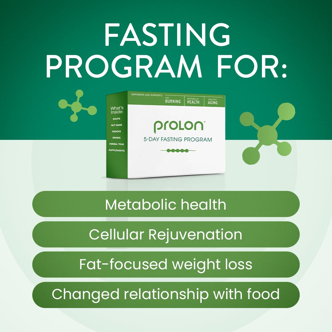 Prolon 5-Day Fasting Kit for Weight Loss | Fasting Mimicking Diet Program for Women & Men | 100% Plant-Based Low-Calorie Meals & Snacks | Clinically Researched Fasting Support | Version 3 Kit | Perfect for Intermittent Fasting & Detox