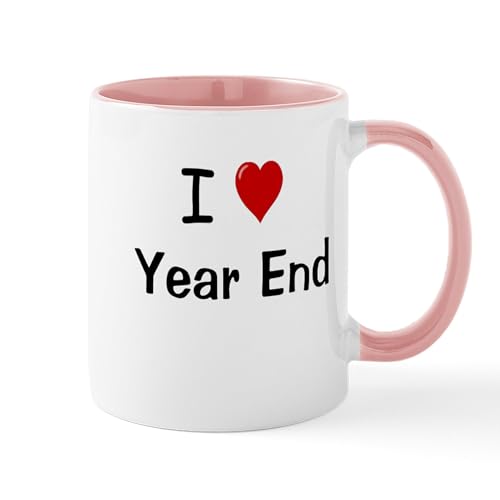 White/Pink Inside - I Love Year End Financial Accounting Mug