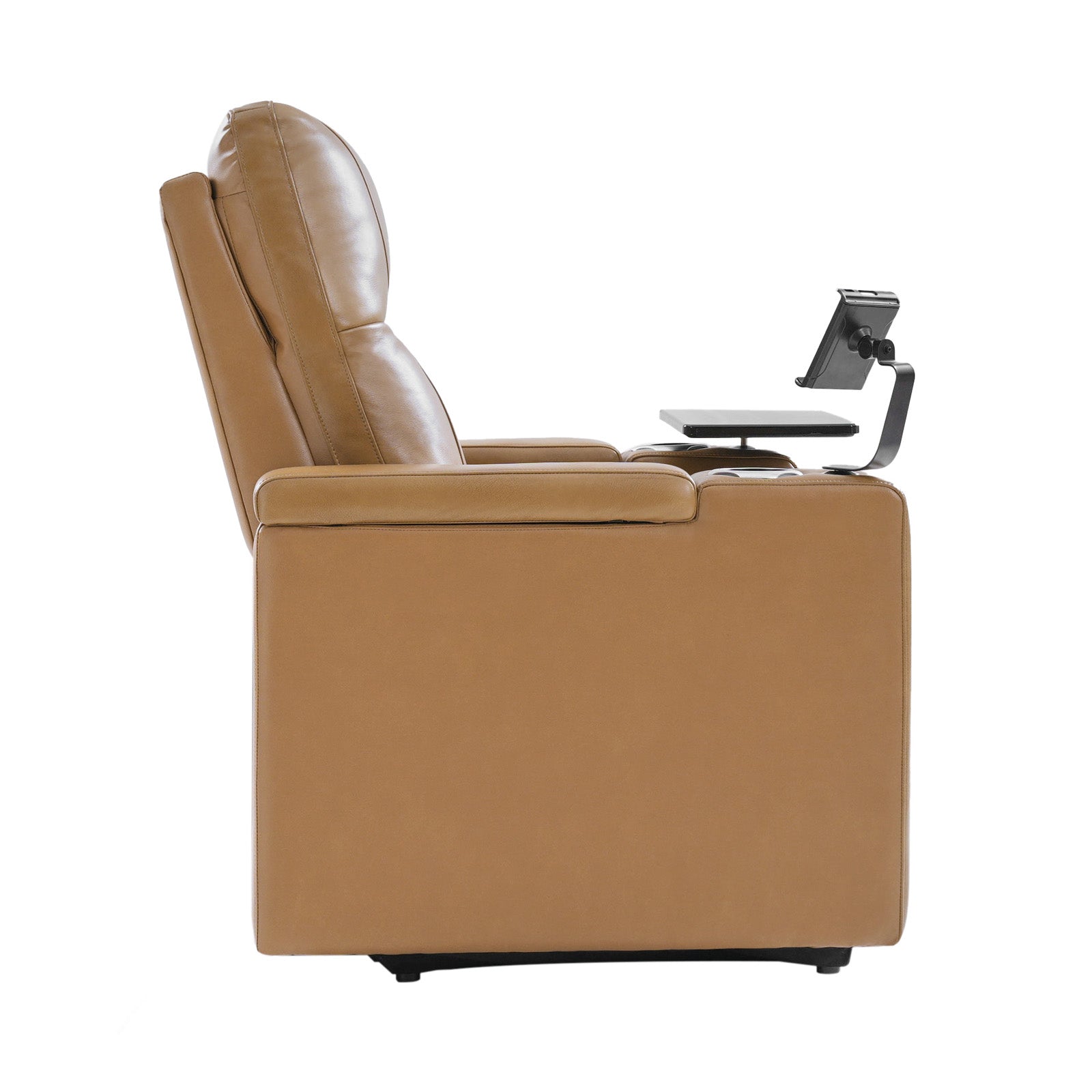 Iliana Electric Genuine Leather Recliner Chair with Side Table & Phone Holder - Power Lift Reclining Sofa for Living Room, Home Theater & Office Comfort