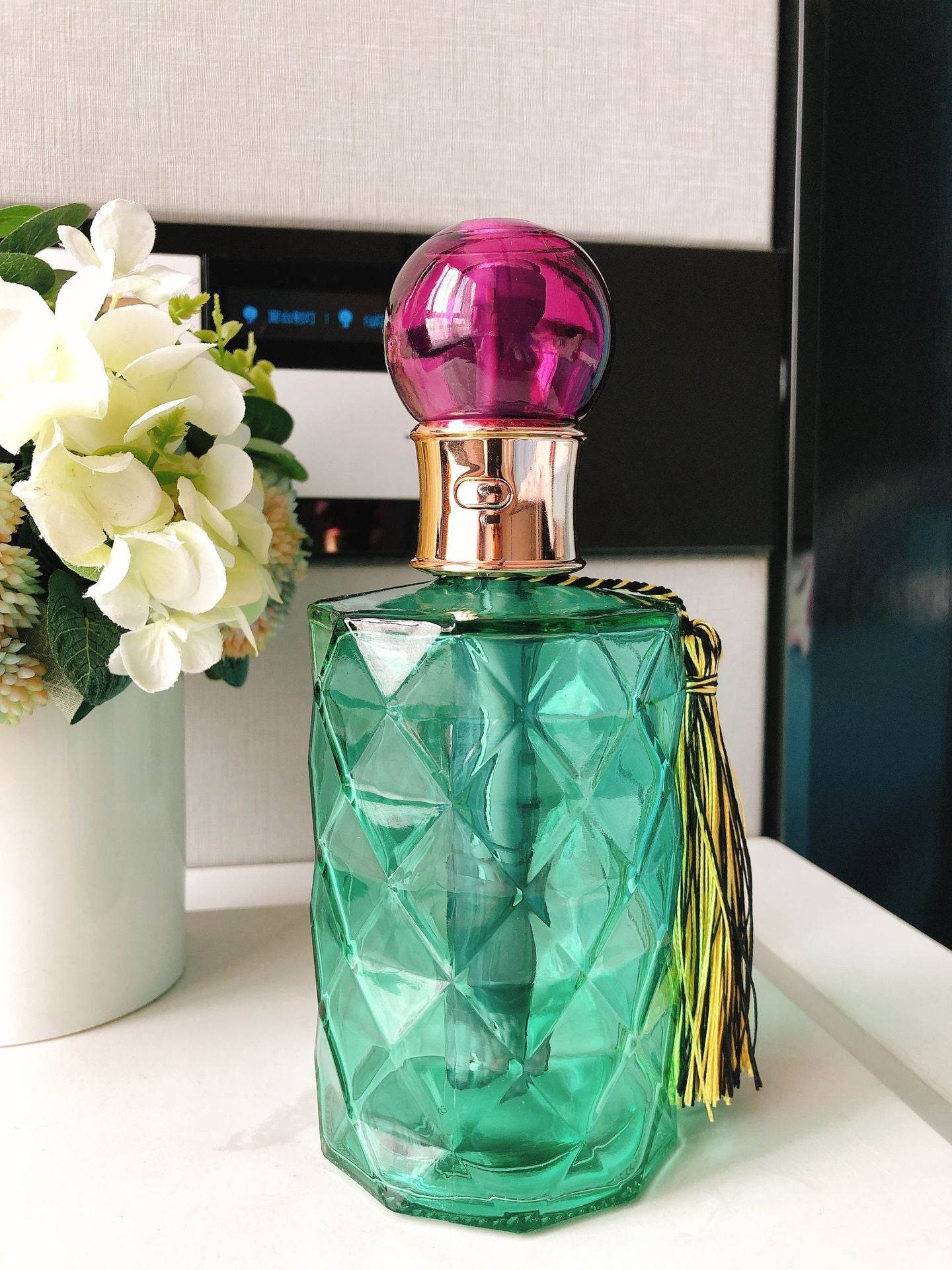 Elegant Perfume-Shaped Glass Essential Oil Diffuser & Humidifier - Perfect for Aromatherapy, Home Spa, and Office Relaxation
