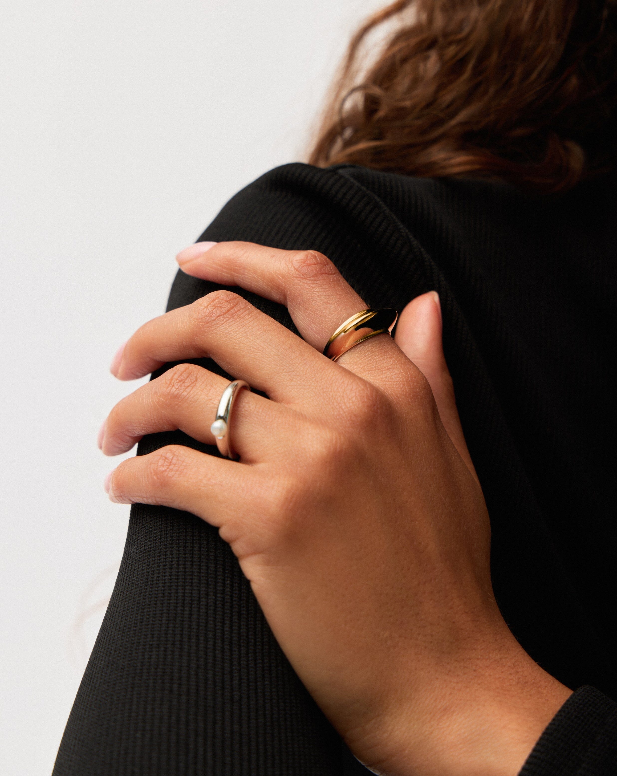 Hera Dome Stacking Ring - 18k Gold Vermeil Stackable Rings for Women | Elegant Layered Jewelry for Everyday Wear & Special Occasions