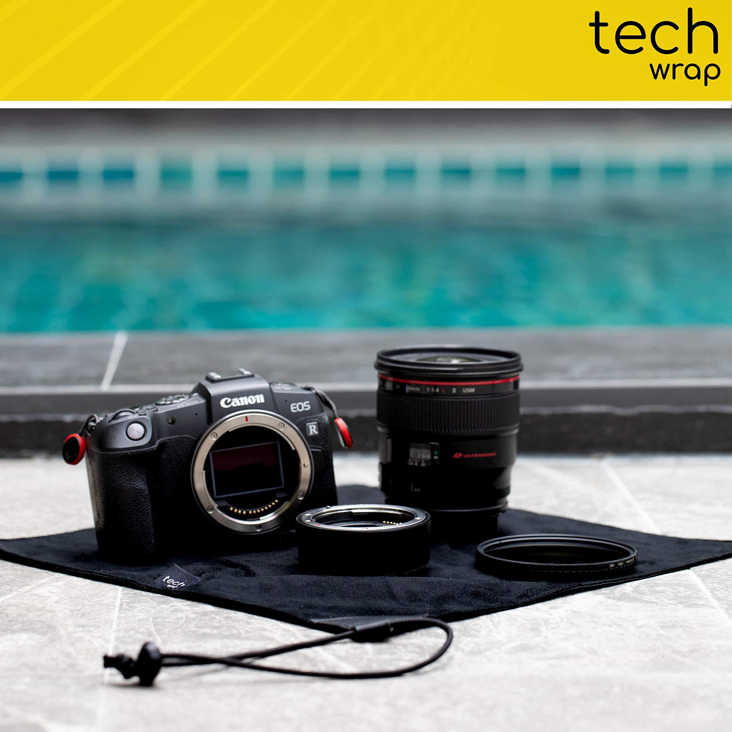 2-Pack Tech Wrap Camera Protective Cover - DSLR Lens Protector Sleeve for Travel & Storage - Durable Camera Pouch Case for Nikon, Canon, Sony (Perfect for Hiking, Airplane Trips & Equipment Protection)