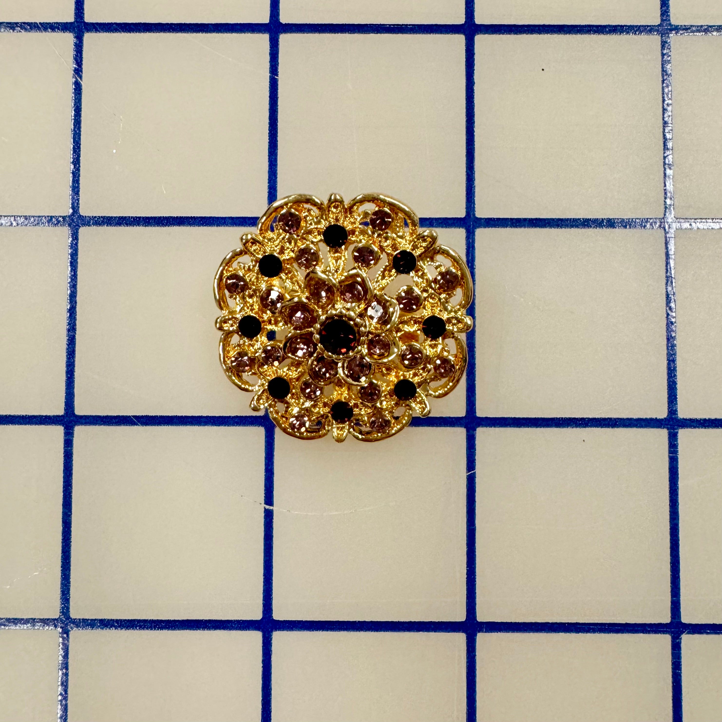 1.25 Inch Rhinestone Brooch & Tiara Embellishments - Decorative Gems for DIY Crafts, Wedding Accessories, Costume Jewelry and Hair Ornaments