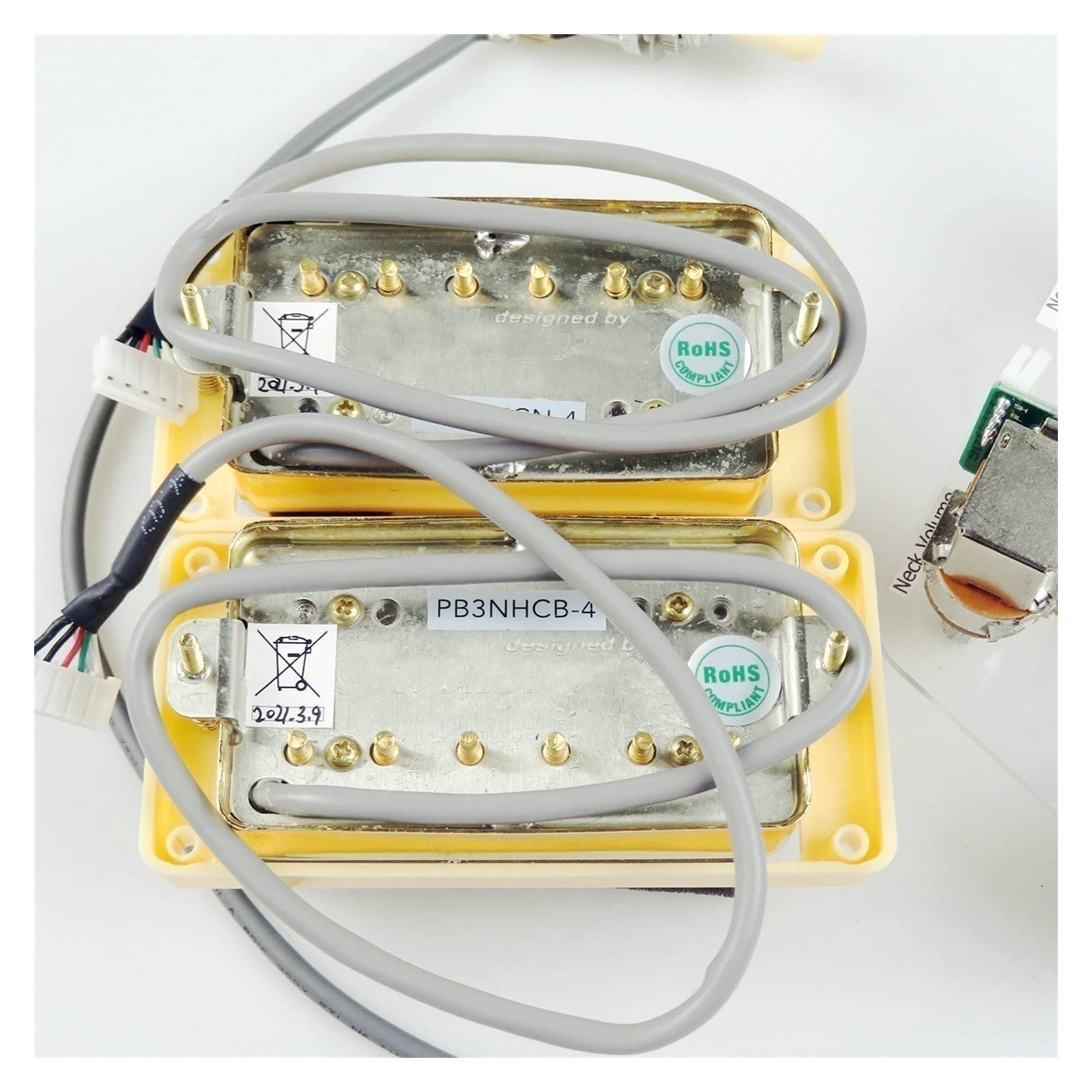 Professional Humbucker Alnico 5 Electric Guitar Pickups Set - Golden YE Frame for Epiphone Guitars | Perfect for Rock, Blues & Metal Performances