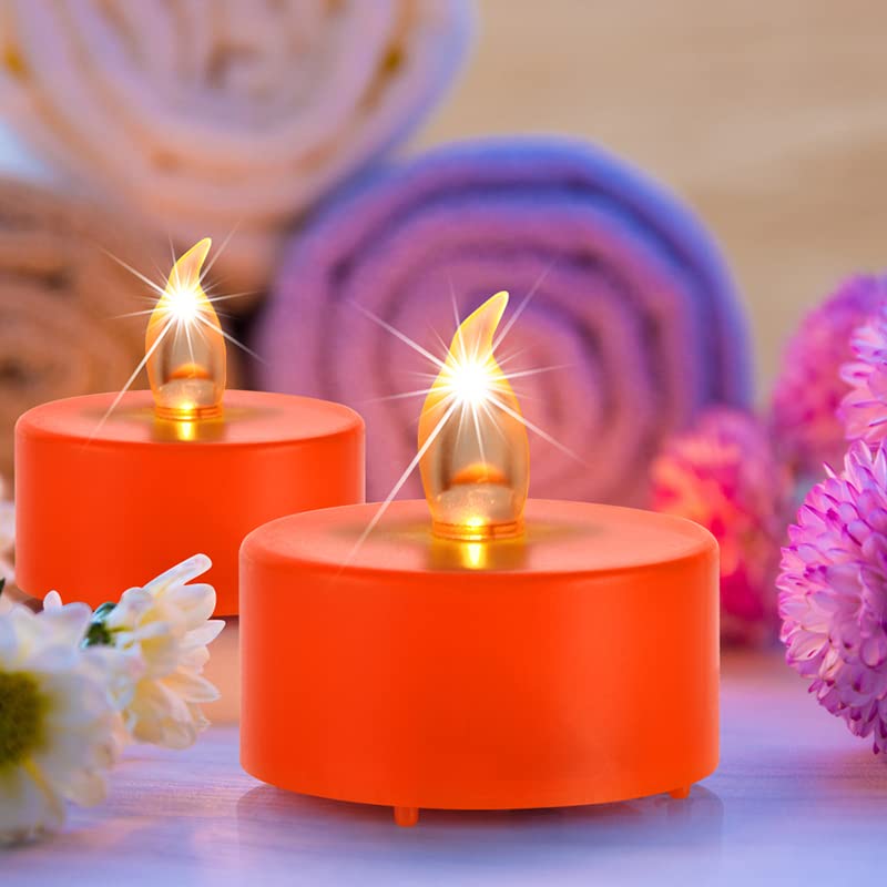 Flameless LED Tea Lights - 24 Pack Realistic Flickering Candles for Holiday Decor & Party