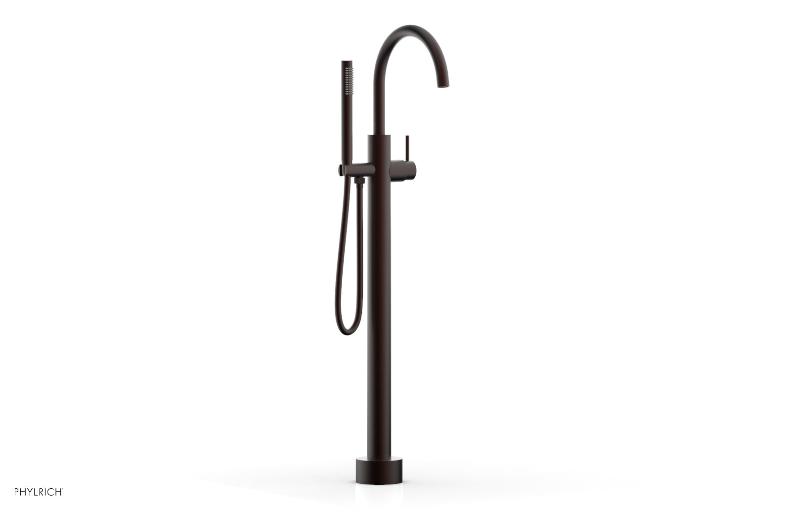 BASIC II Tall Floor Mount Tub Filler with Lever Handle & Hand Shower - 230 45 01 - Perfect for Modern Bathrooms & Spa-Like Showers