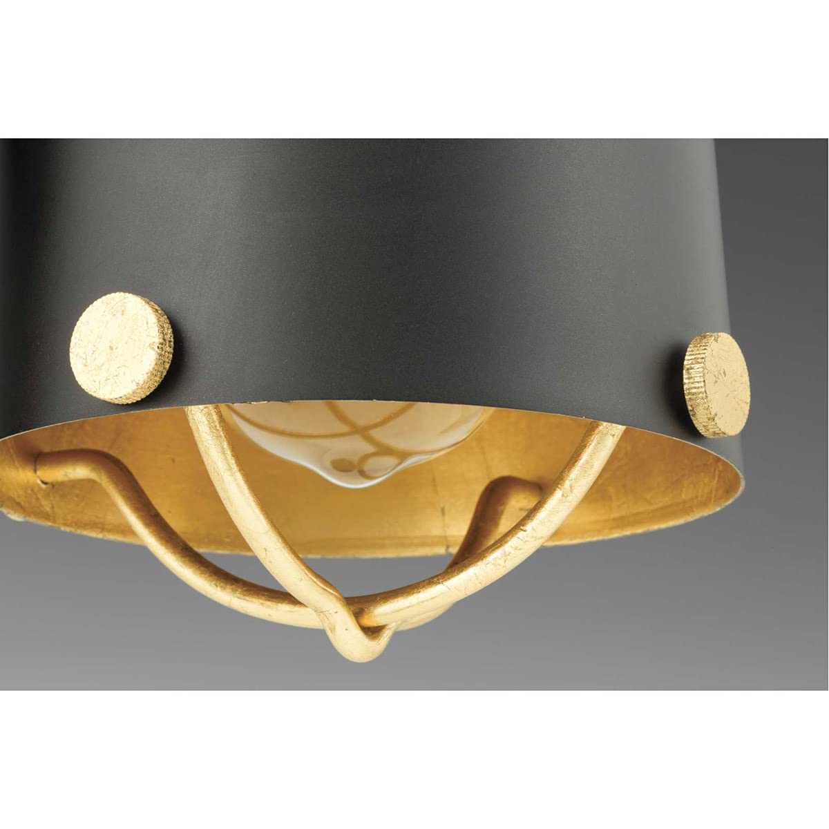 Progress Lighting P500098-031 Era One-Light Black Pendant Light - Modern Industrial Fixture for Kitchen Island, Dining Room & Entryway Lighting