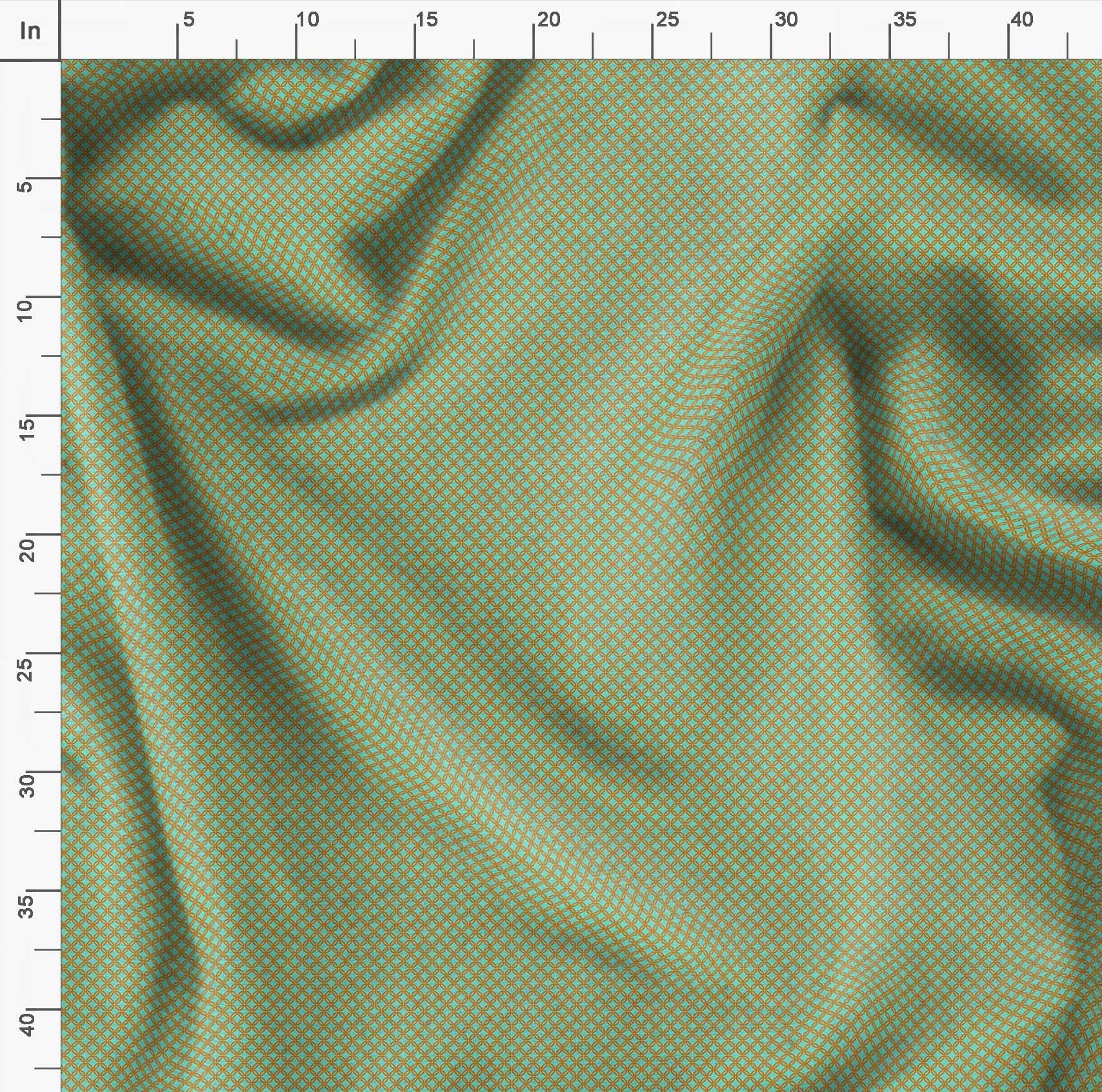 Soimoi Moss Green Georgette Fabric by The Yard - 42 Inch Wide Floral Geometric Printed Material - Botanical Artistic Patterns for Dresses, Scarves & Home Decor