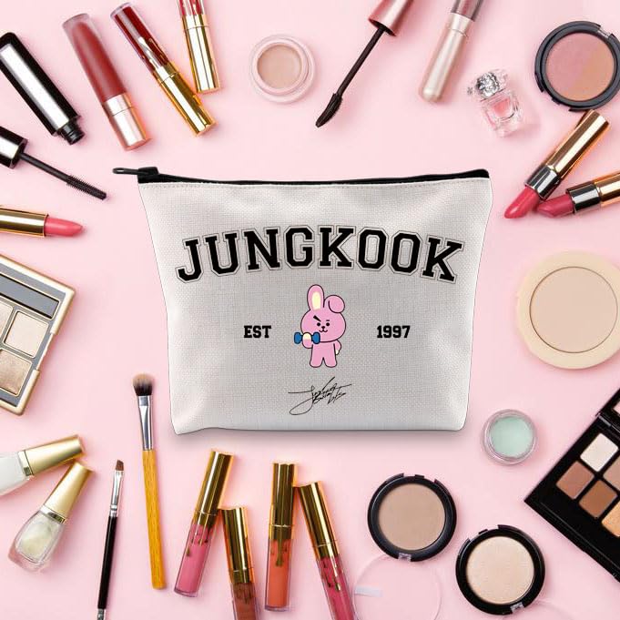 BLUPARK K-pop BTS Jungkook Merchandise Bag - Army Inspired Zipper Pouch for Fans, Singer Fan Gift, K-pop Team Accessories - Perfect for Concerts, Fan Meetings & Daily Use