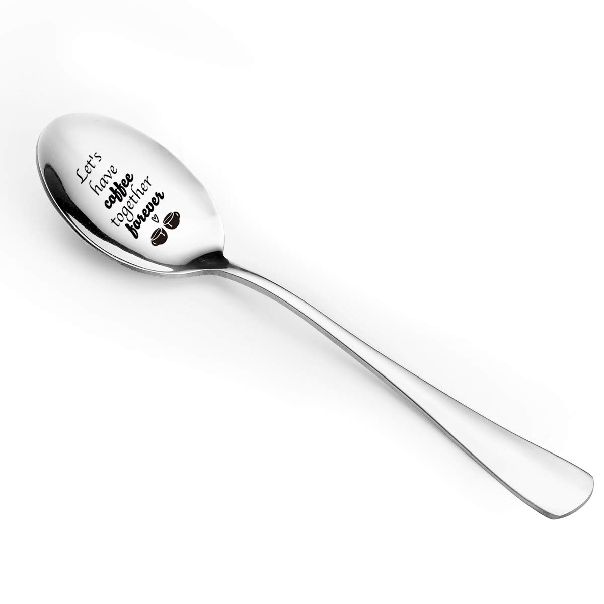 Personalized Stainless Steel Engraved Coffee Spoon - Romantic Gift for Her, Him, Wife, Husband, Girlfriend, Boyfriend - Perfect for Birthday, Valentine's Day, Anniversary & Christmas - Ideal for Coffee Lovers & Couples' Morning Rituals