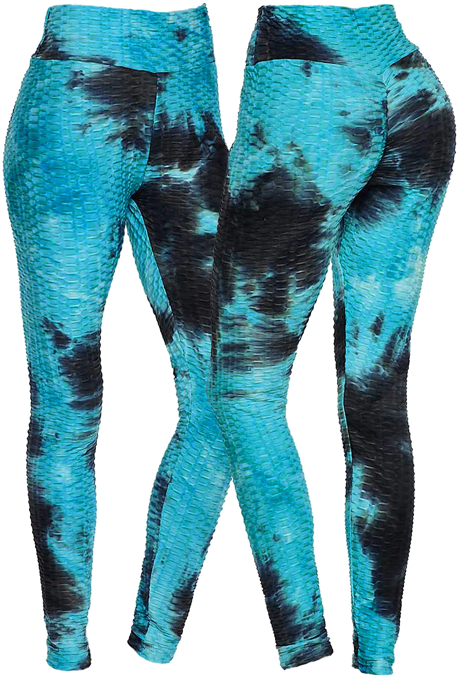 Women's High Waist Butt Lifting Workout Leggings - Textured Bubble Design Yoga Pants for Gym, Running & Fitness - Tummy Control Activewear for Women