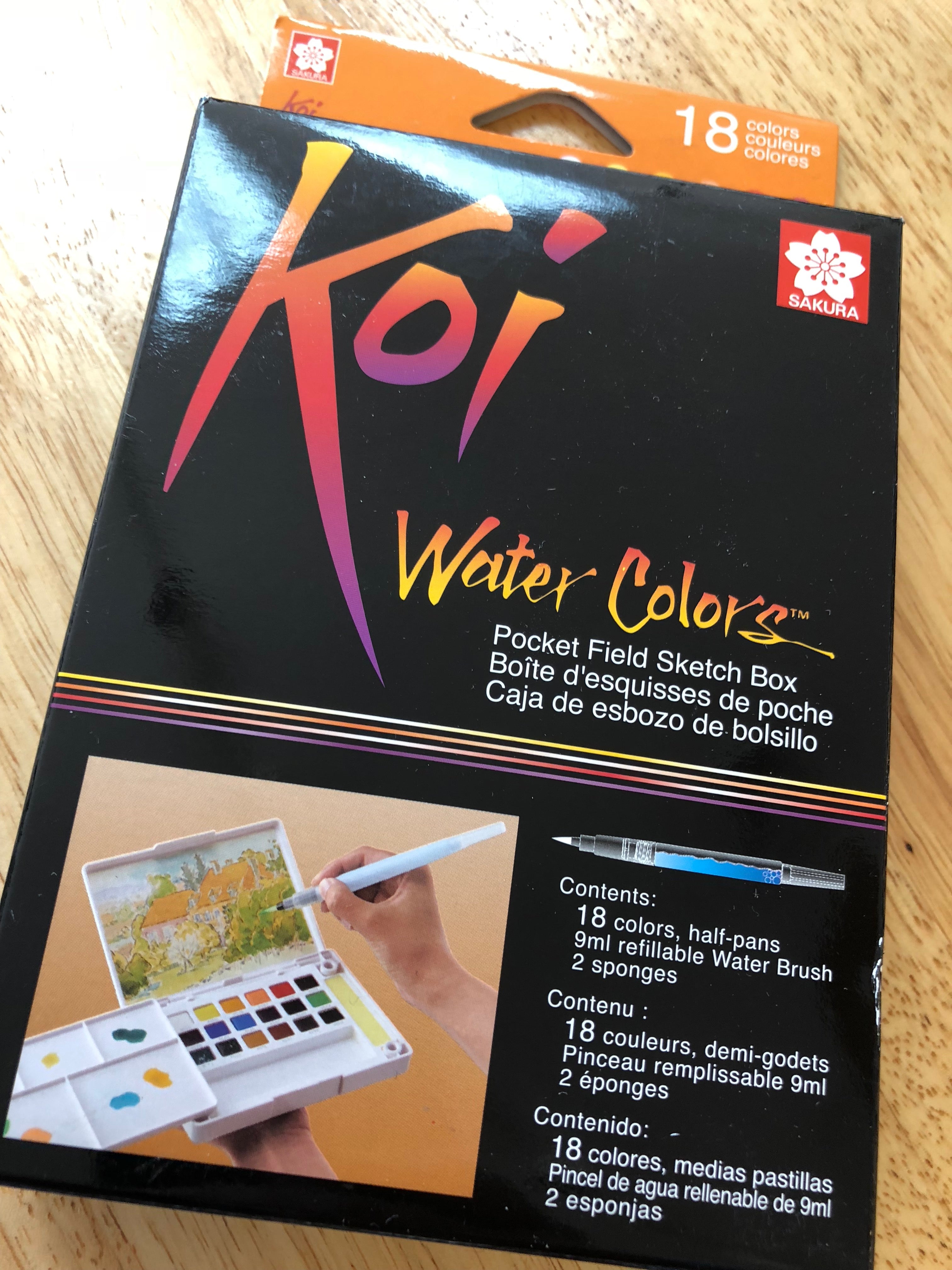 18-Color Koi Watercolor Paint Set - Premium Artist Watercolors for Painting, Sketching & DIY Crafts