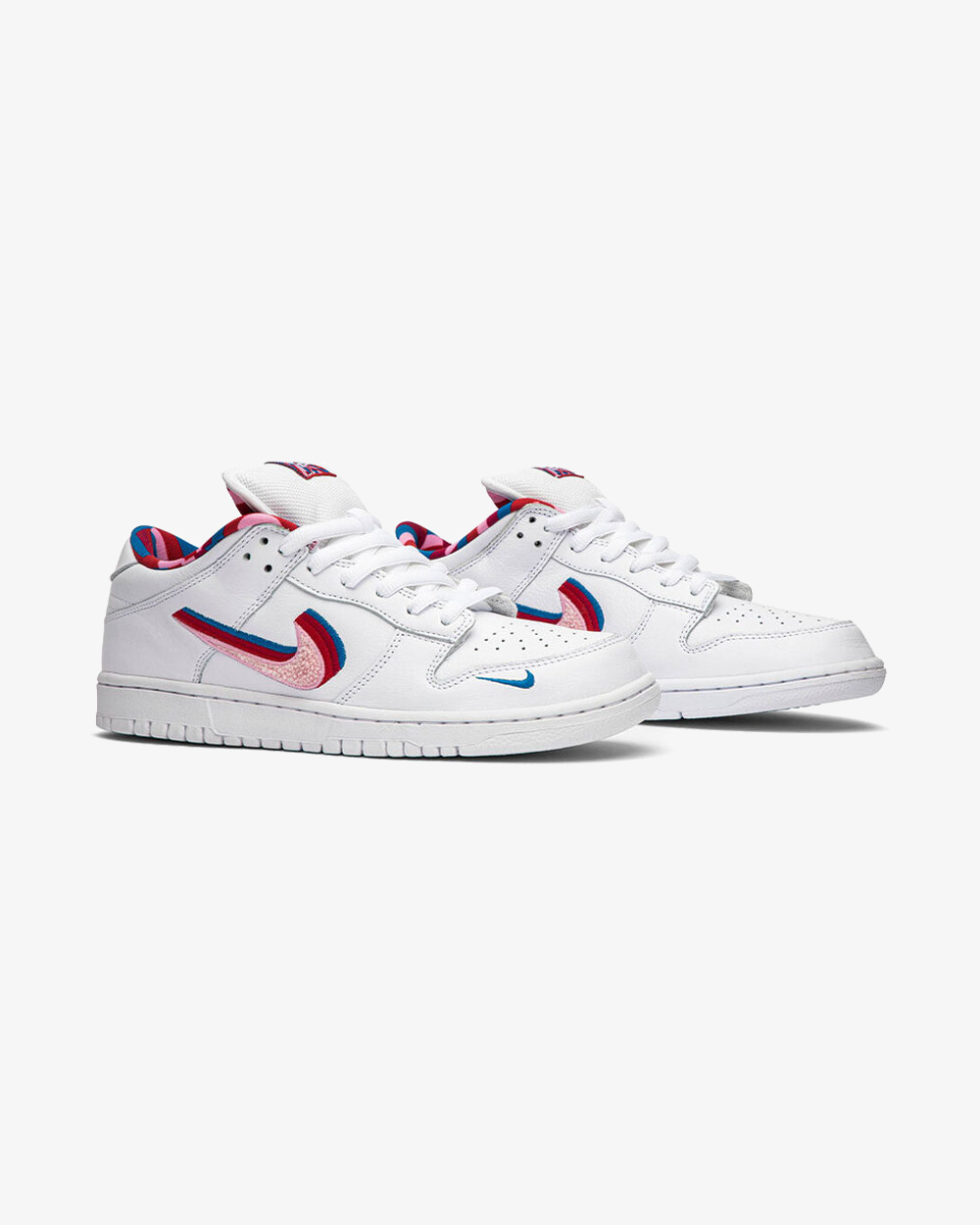 Nike x Parra SB Dunk Low White Sneakers - Men's Skateboarding Shoes for Casual Wear & Street Style