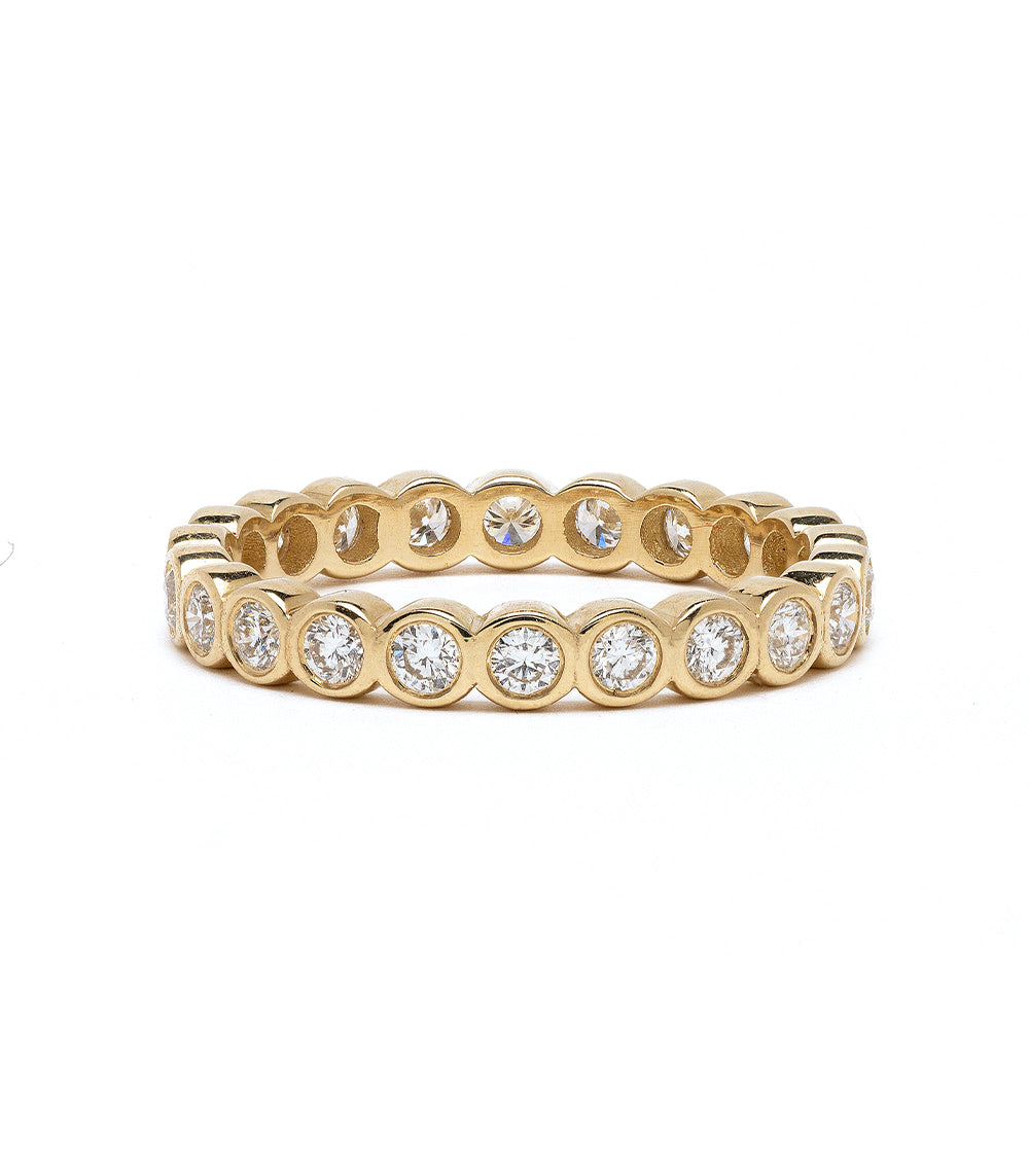 Aura Diamond Eternity Band Wedding Ring for Women - 14K White Gold Stackable Bridal Ring Set, Perfect for Engagement, Anniversary & Everyday Elegance