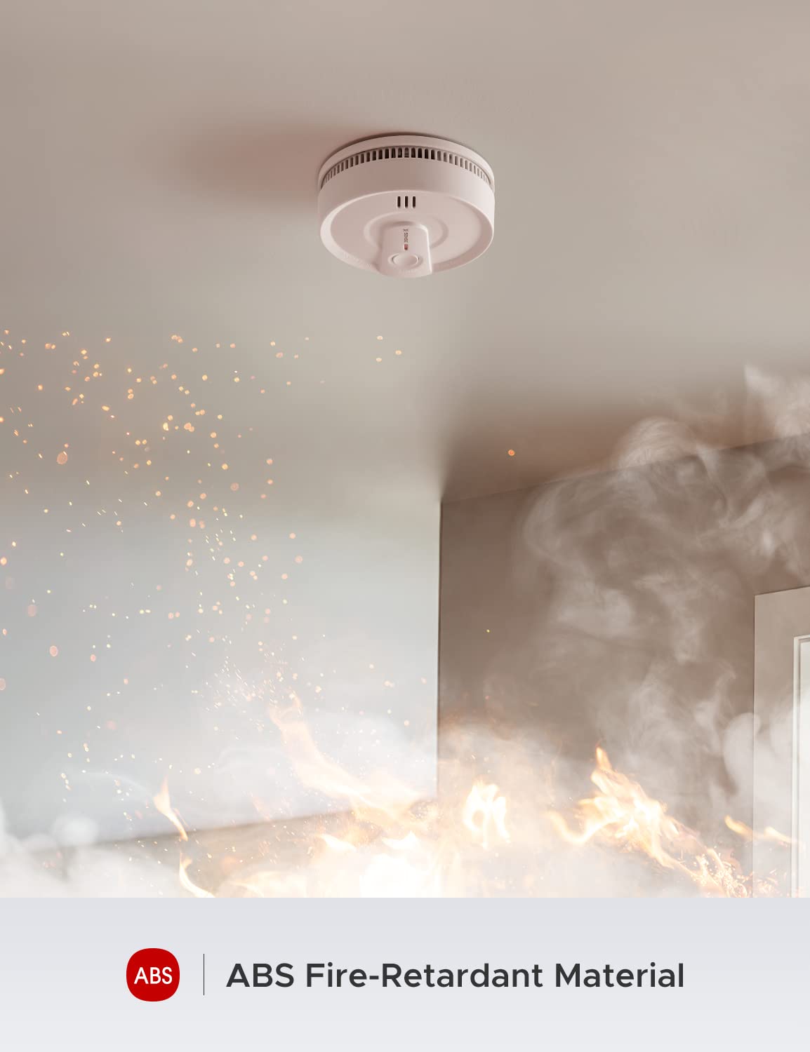 X-Sense SD20-W Wireless Interconnected Smoke Detector with 10-Year Battery Life - Pack of 3 | Home & Kitchen Safety Alarm for Bedroom, Living Room, Basement | UL Certified Fire Protection