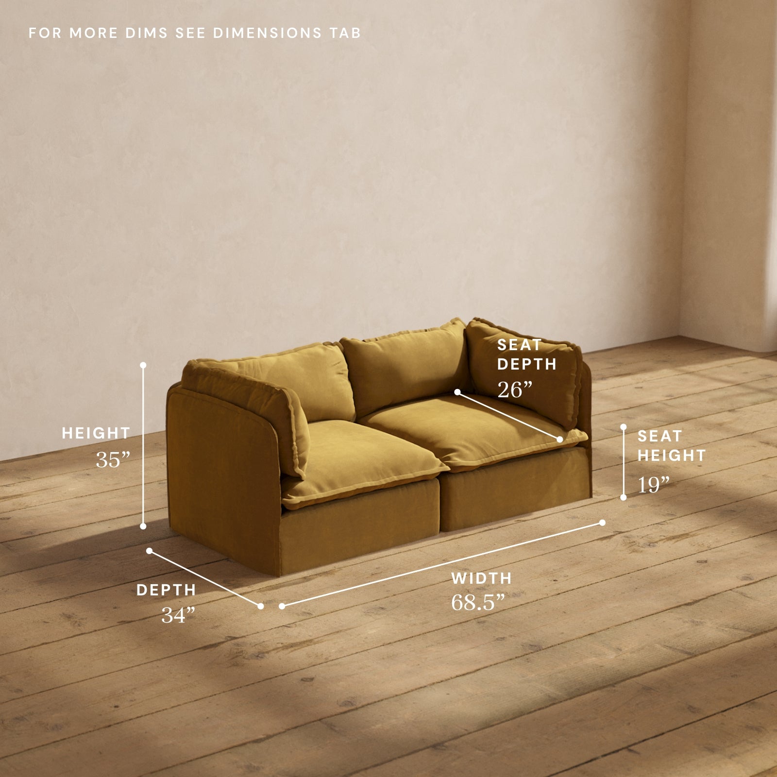 Premium Modular Performance 2-Seater Sofa in Toffee Brown | Luxe Blend Fabric | Perfect for Living Rooms, Home Theaters & Cozy Spaces