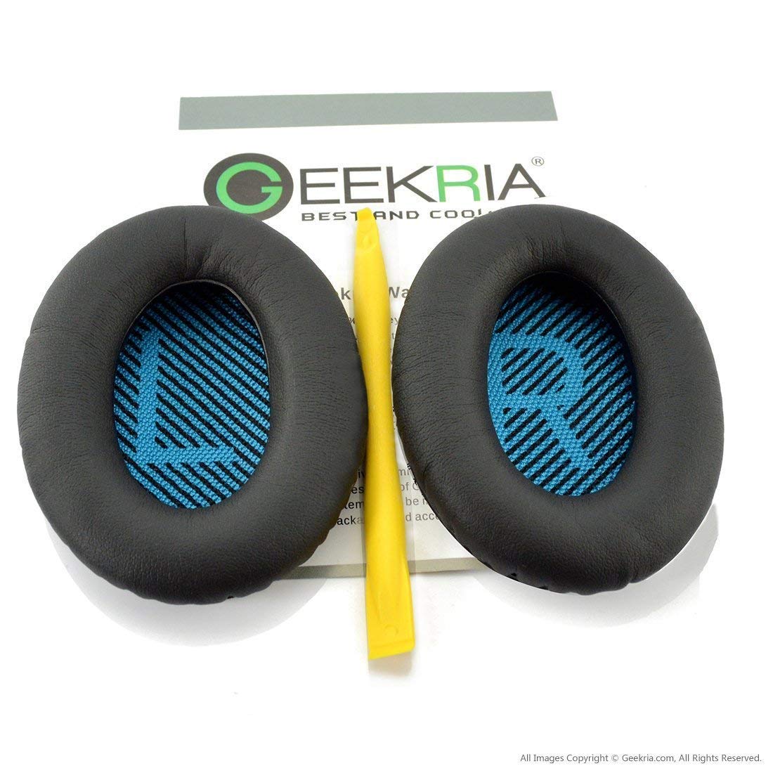 Geekria QuickFit Replacement Ear Pads for Bose QuietComfort 25 & QC25 Headphones - Premium SoundLink Around-Ear Cushions, Comfortable Earpads & Ear Cups Cover Repair Parts (Black) - Perfect for Travel, Office & Noise Isolation