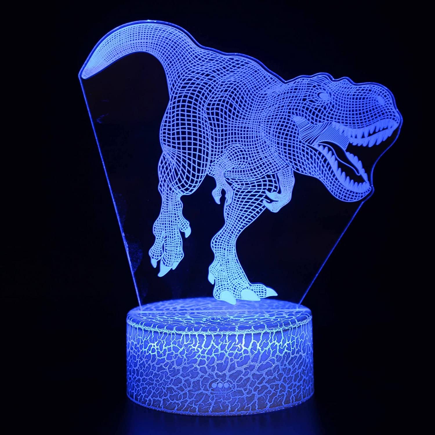 Uruzuo 3D Dinosaur Night Light Lamp - 7/16 Color Changing LED Night Light with Remote Control for Kids Room Decor, Perfect Dinosaur Themed Gift for Boys Birthday & Christmas | Bedroom, Nursery, Playroom Lighting