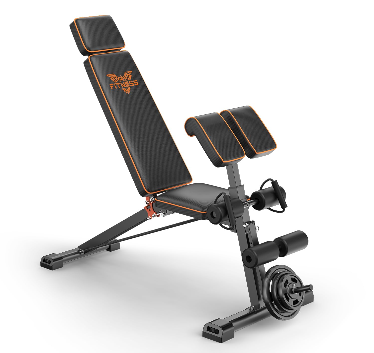 Dskeuzeew Folding Adjustable Weight Bench - 300kg/660LB Capacity Home Gym Equipment for Strength Training & Workouts | Perfect for Small Spaces & Home Fitness