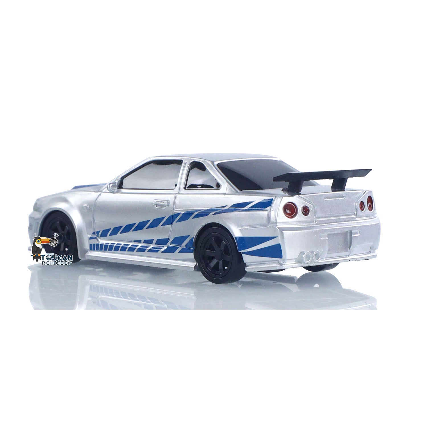1/43 Scale R34 RC Racing Car - 4WD High Speed Drift Vehicle with 2.4G Radio Control - Ready-to-Run Mini RC Toy Car for Kids - Perfect for Indoor Racing, Drifting Practice & Birthday Gifts