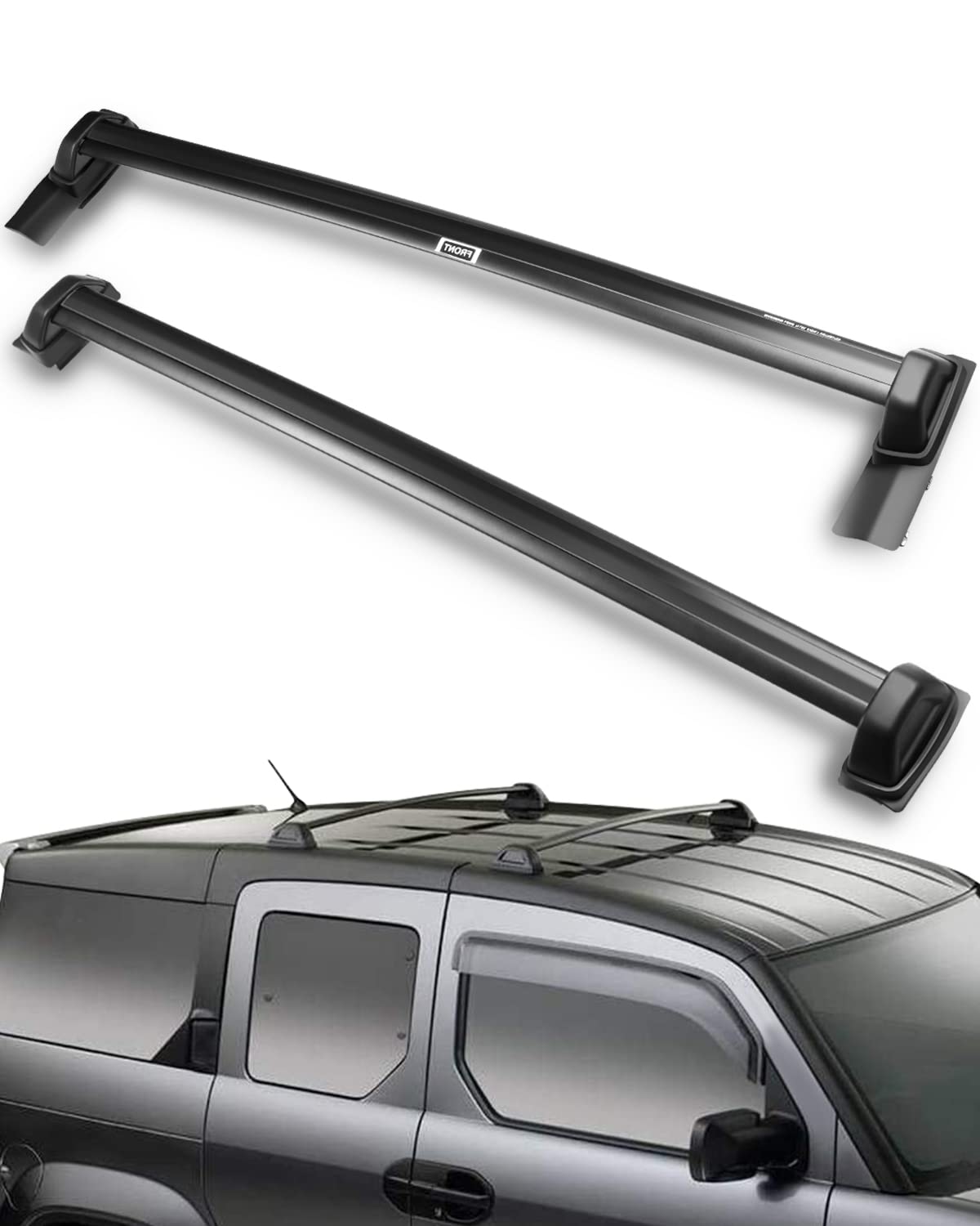 cciyu Black Roof Rack Cross Bars for Honda Element 2003-2011 | Heavy Duty Cargo Carrier for Kayak, Canoe & Luggage | Perfect for Road Trips & Outdoor Adventures (Not Compatible with SC Models)