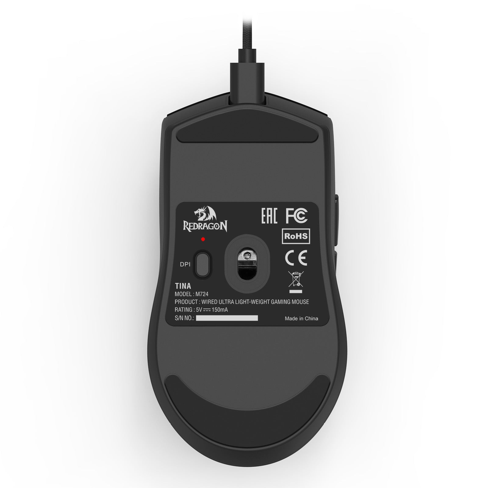 Redragon M724 King Gaming Mouse - High Precision Optical Sensor, RGB Backlit, Ergonomic Design for PC Gamers - Perfect for FPS, MOBA, and MMO Games