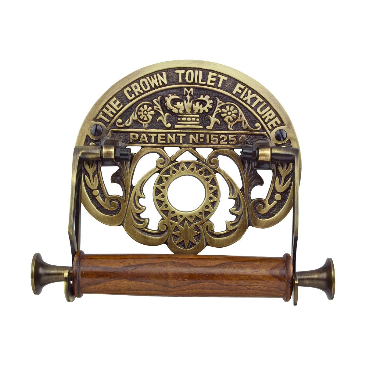 Renovators Supply Wall Mount Brass Toilet Paper Holder Stand - 7.5 Inch Bathroom Tissue Roll Dispenser for Modern Homes & Luxury Hotels