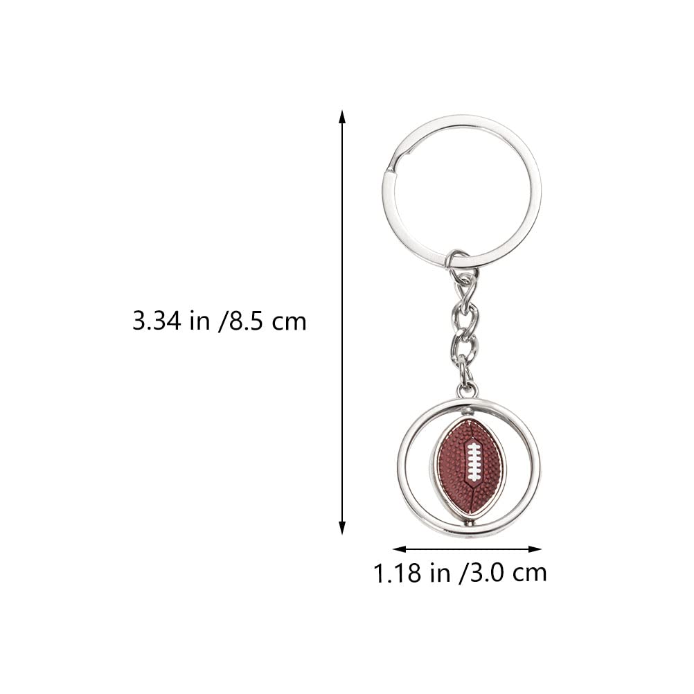 3-Piece Rugby Ball Keychain Set - Metal Sports Keychain for Boys, Soccer Gifts, Father's Day Present - Perfect for Backpacks, Gym Bags & Sports Fans Accessories