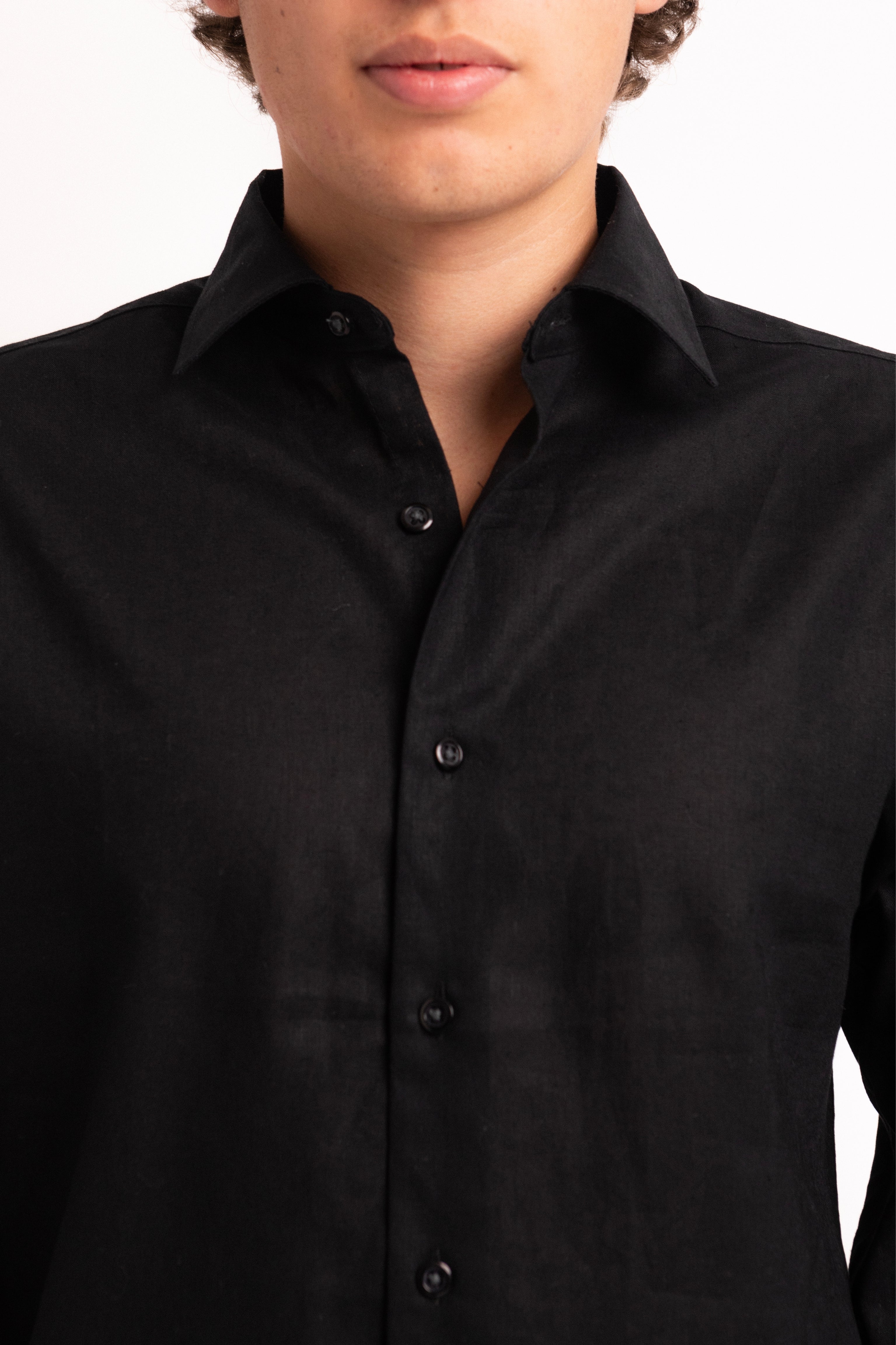 Premium Black Linen Shirt for Men - Breathable Summer Casual Wear - Perfect for Beach Outings, Vacations & Outdoor Events