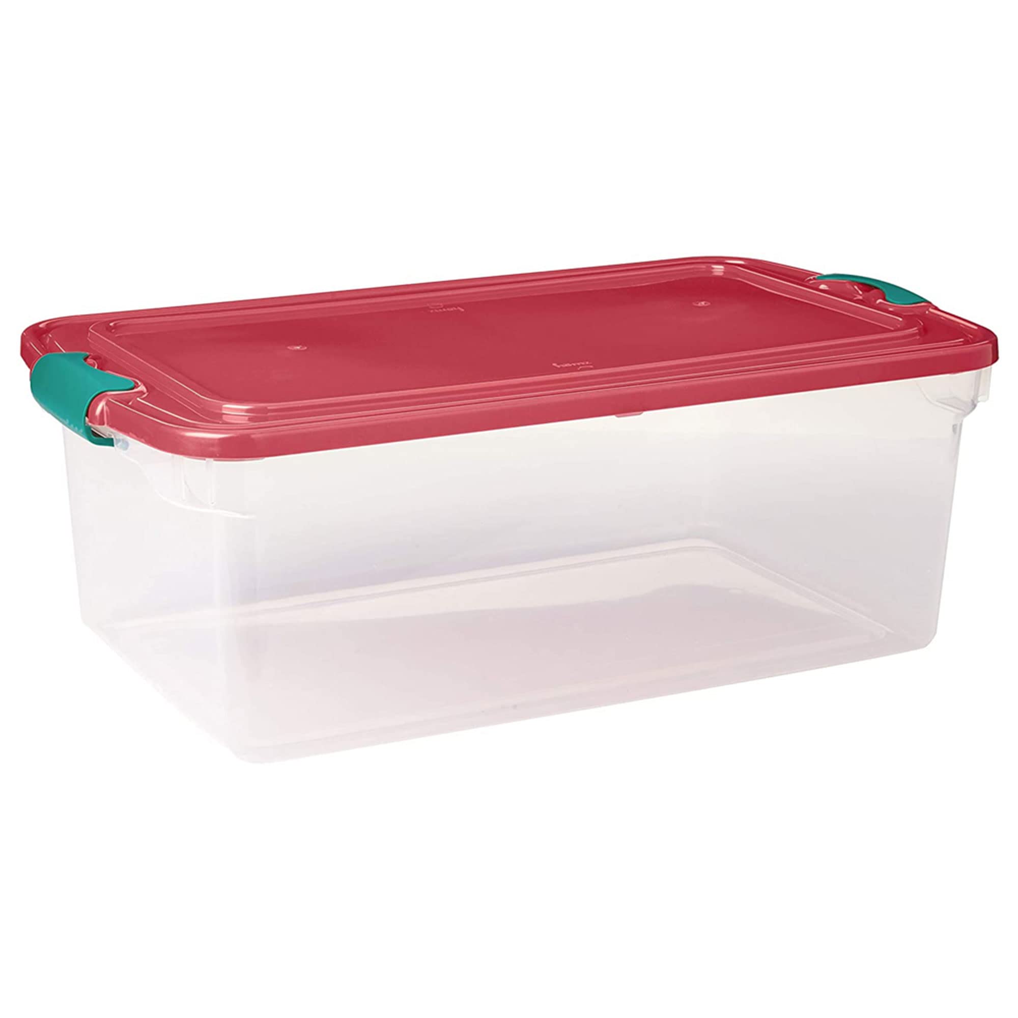 HOMZ 6-Pack 64 Quart Clear Plastic Storage Bins with Latching Handles - Holiday & Seasonal Organizer for Christmas Decorations, Winter Clothes, or Home Organization - Stackable Storage Containers for Garage, Attic, and Closet