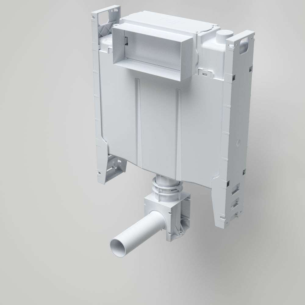 Caroma Invisi II Concealed In-Wall Toilet Cistern with Adjustable Flush Pipe - Perfect for Modern Bathroom Renovations and Space-Saving Designs