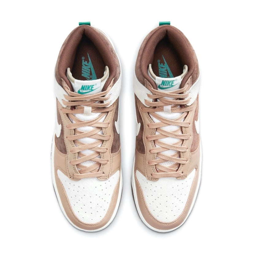 Nike Dunk High Sneakers - Khaki Chocolate Sail Colorway - Men's & Women's Basketball Shoes for Casual Wear & Street Style