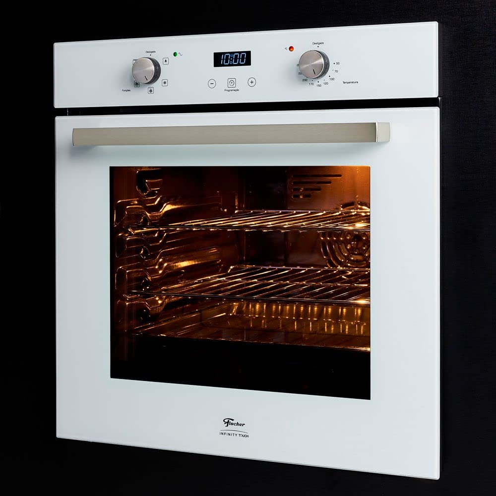 FISCHER Built-in Electric Oven 82L with Air Fryer Function - Infinity Touch White 220V for Modern Kitchens | Perfect for Baking, Roasting & Healthy Air Frying