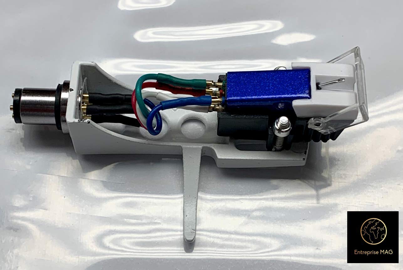Stanton T55 USB, T52, STR820, T50, STR850, T120C, T90 USB, STR860, STR8150, STR830 Replacement Cartridge & Stylus with Mounting Bolts & White Headshell - Perfect for DJ Turntables & Vinyl Record Players
