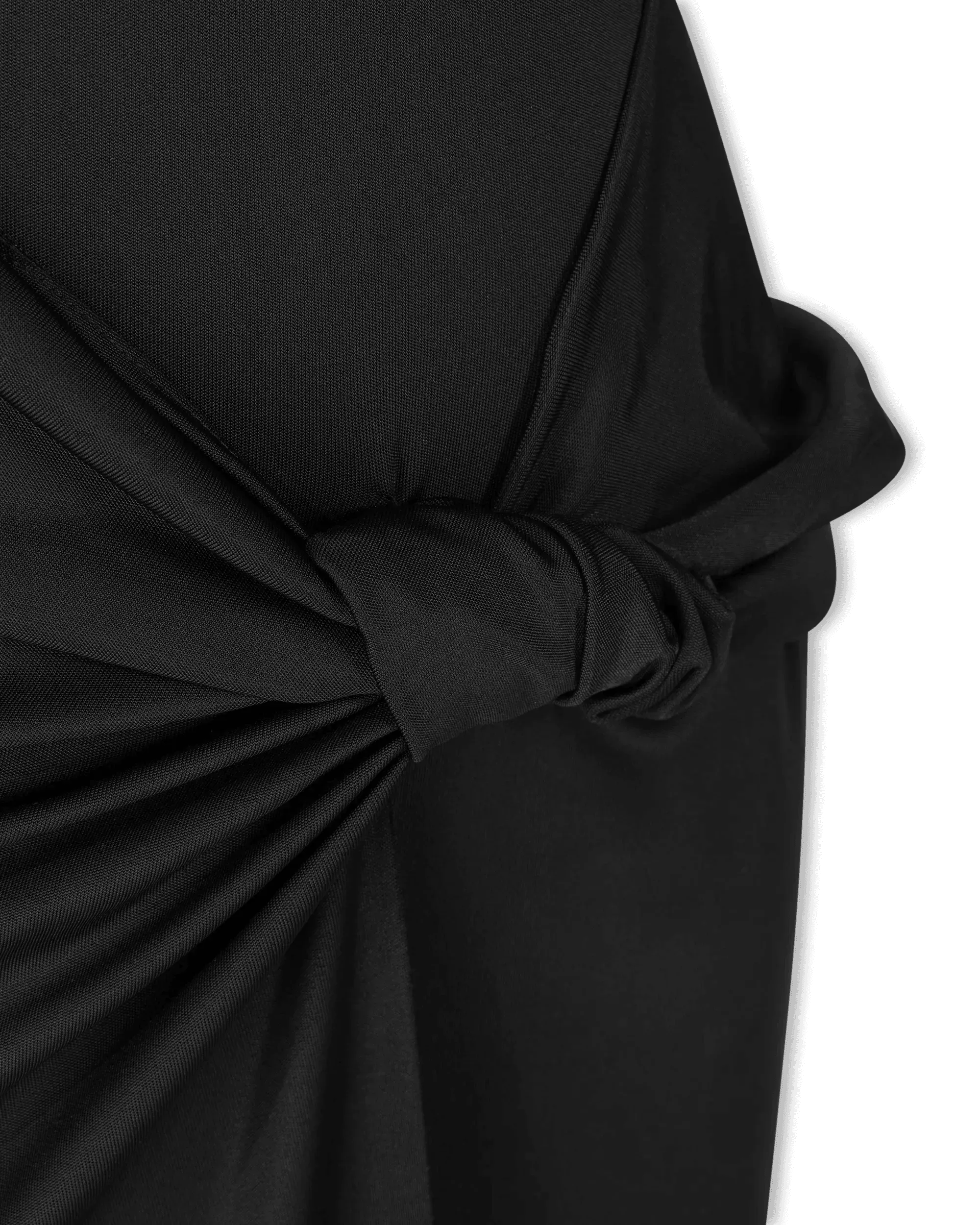 Elegant Halter Front Knotted Black Dress for Women | Summer Party, Cocktail, Evening Wear | Flattering & Stylish Outfit